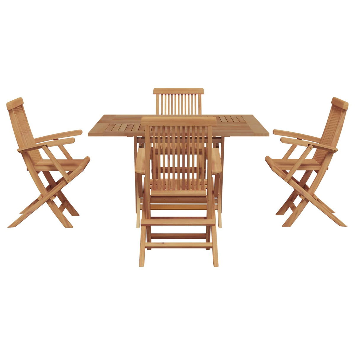 vidaXL Garden Bistro Set 3 pcs Natural Solid Teak Wood