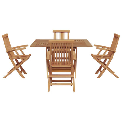 vidaXL Garden Bistro Set 3 pcs Natural Solid Teak Wood