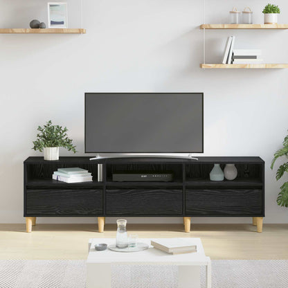TV Cabinet 150x30x44,5 cm Engineered Wood Black oak 150 cm