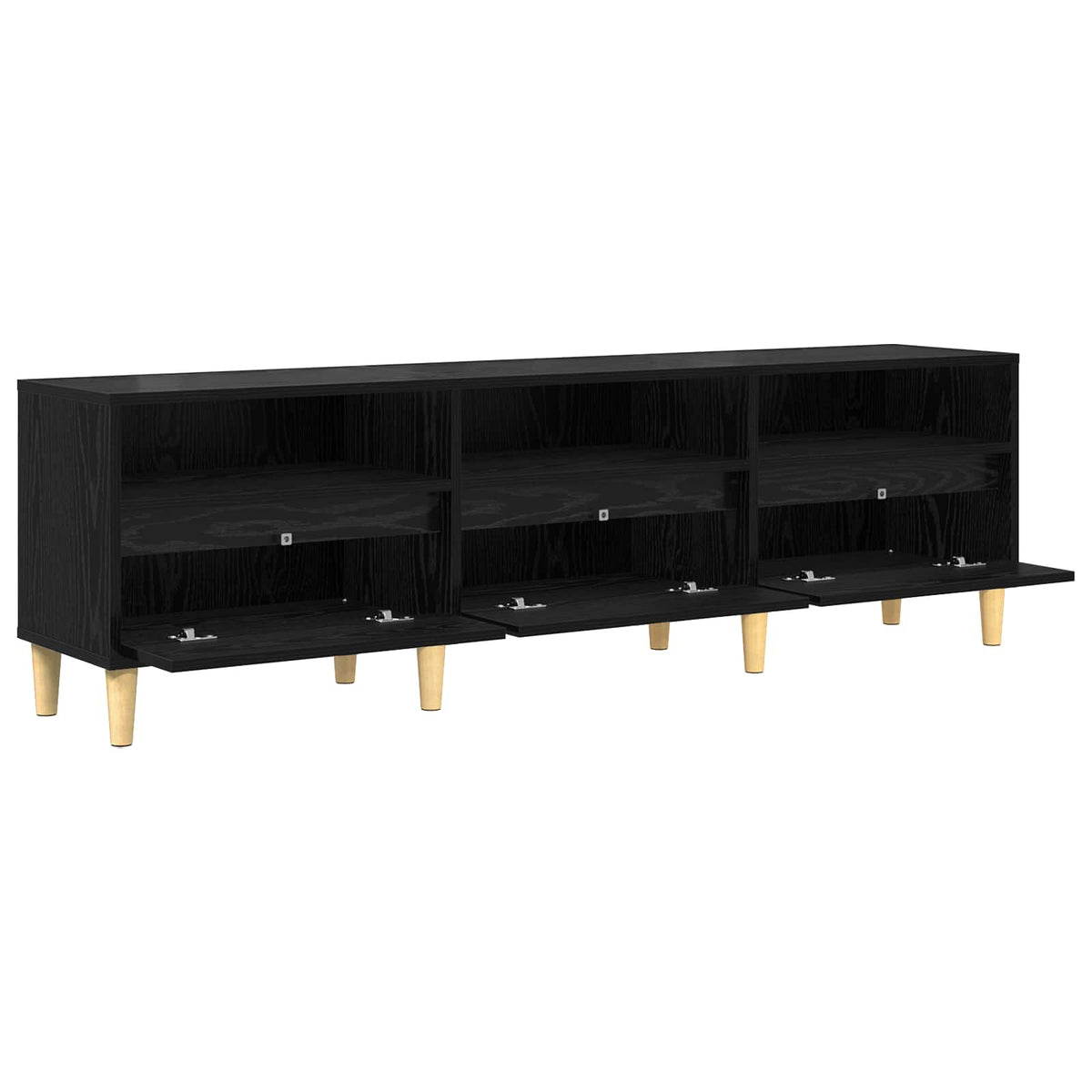 TV Cabinet 150x30x44,5 cm Engineered Wood Black oak 150 cm
