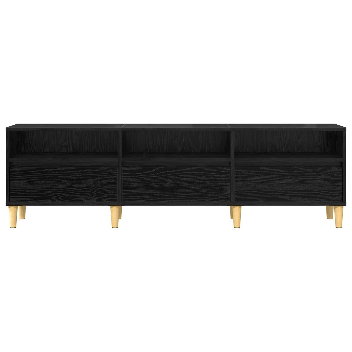 TV Cabinet 150x30x44,5 cm Engineered Wood Black oak 150 cm
