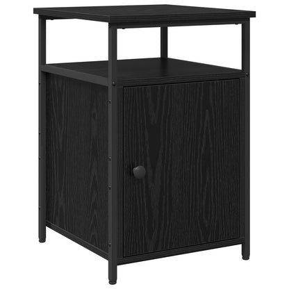 Bedside Cabinet Engineered Wood Black oak 1