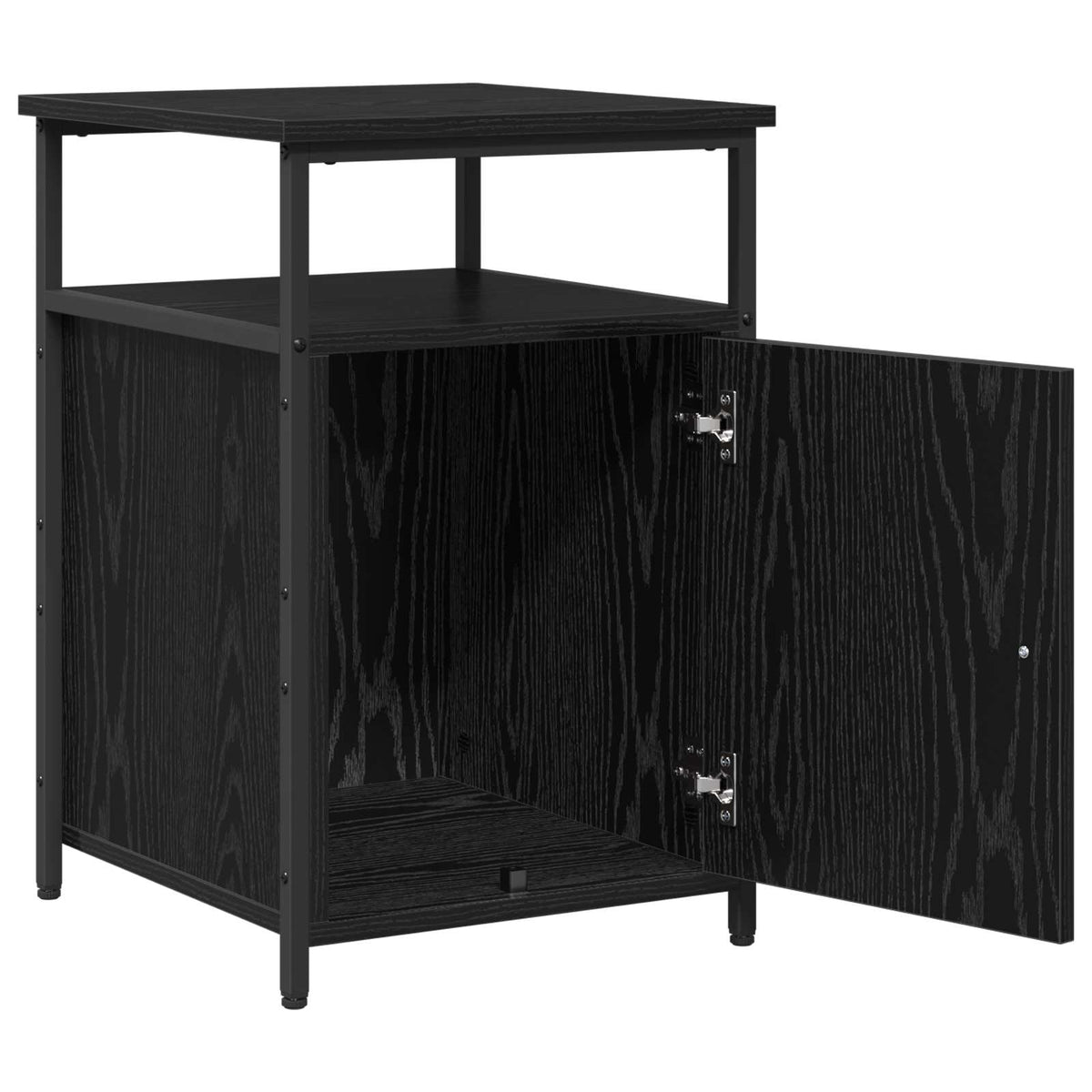 Bedside Cabinet Engineered Wood Black oak 1