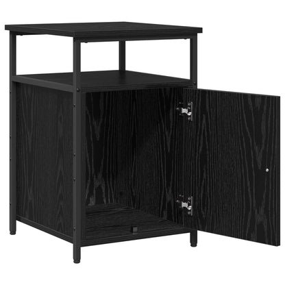 Bedside Cabinet Engineered Wood Black oak 1