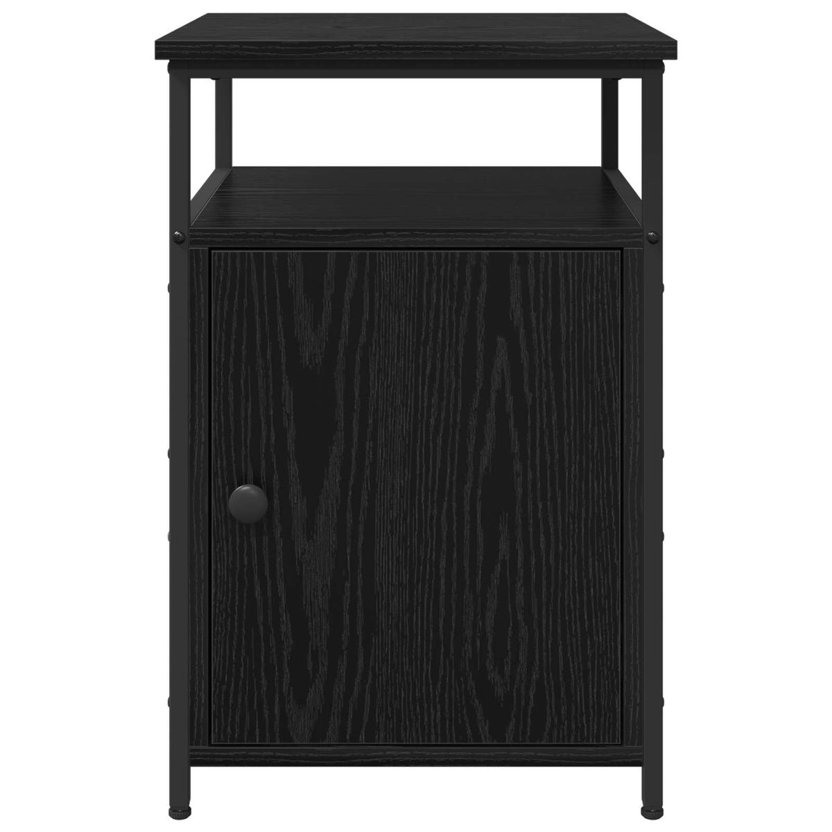 Bedside Cabinet Engineered Wood Black oak 1