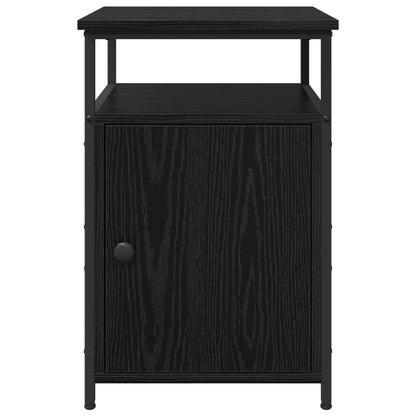 Bedside Cabinet Engineered Wood Black oak 1