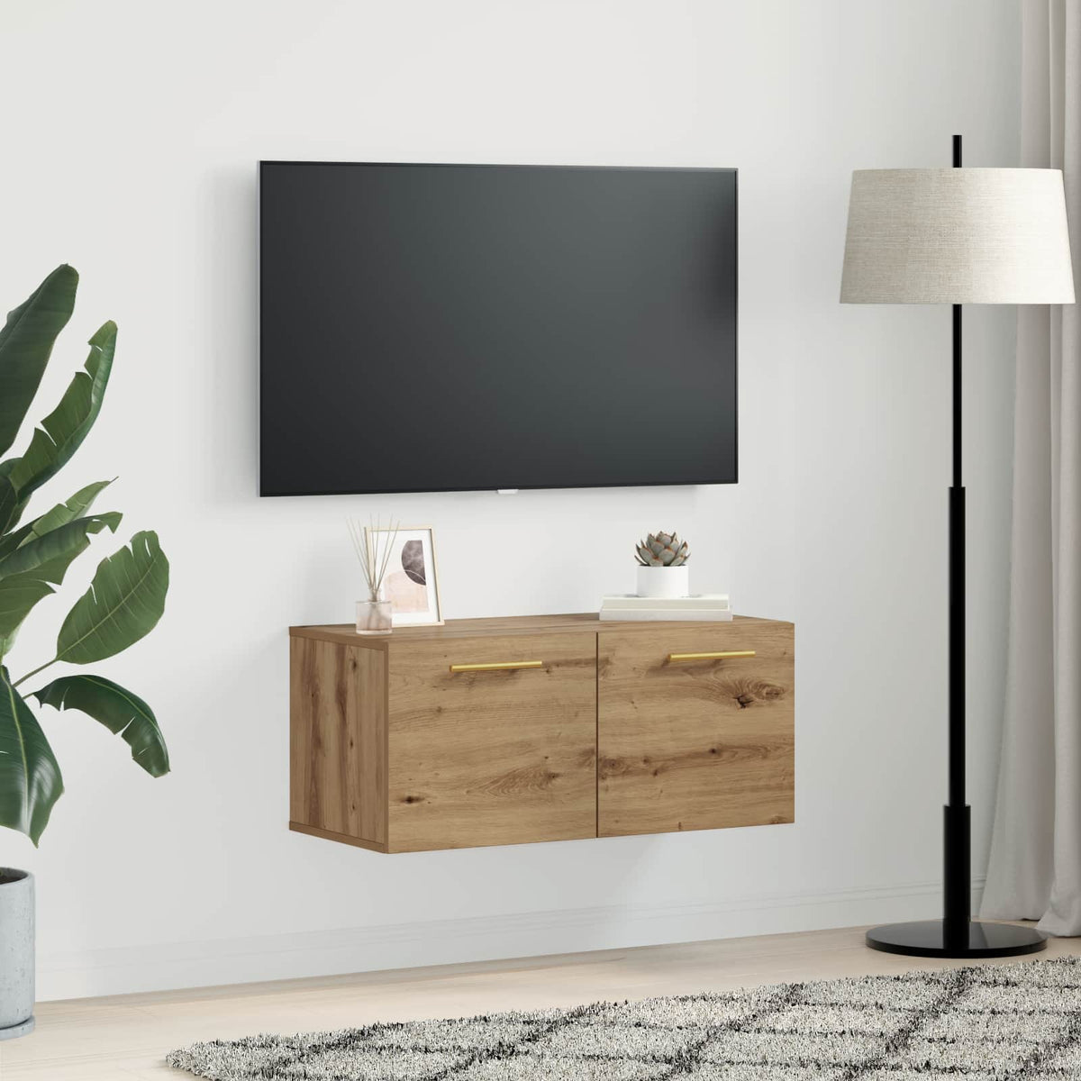 Wall Cabinet 80x36.5x35 cm Engineered Wood Artisan oak