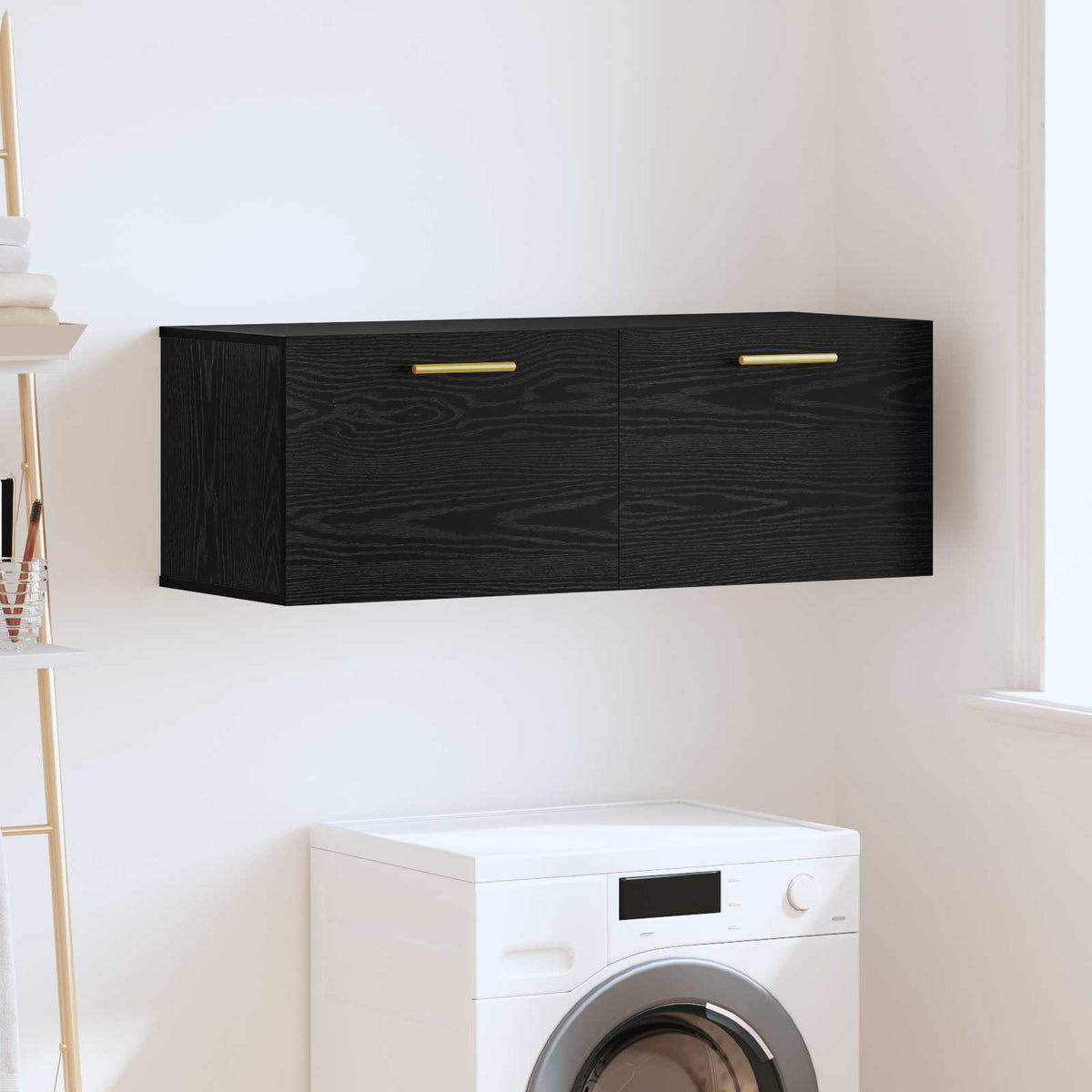 Wall Cabinet 100x36.5x35 cm Engineered Wood Black oak