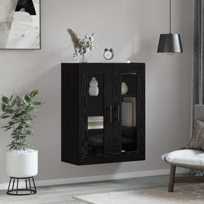 Wall Mounted Cabinet 69,5x34x90 cm Black oak