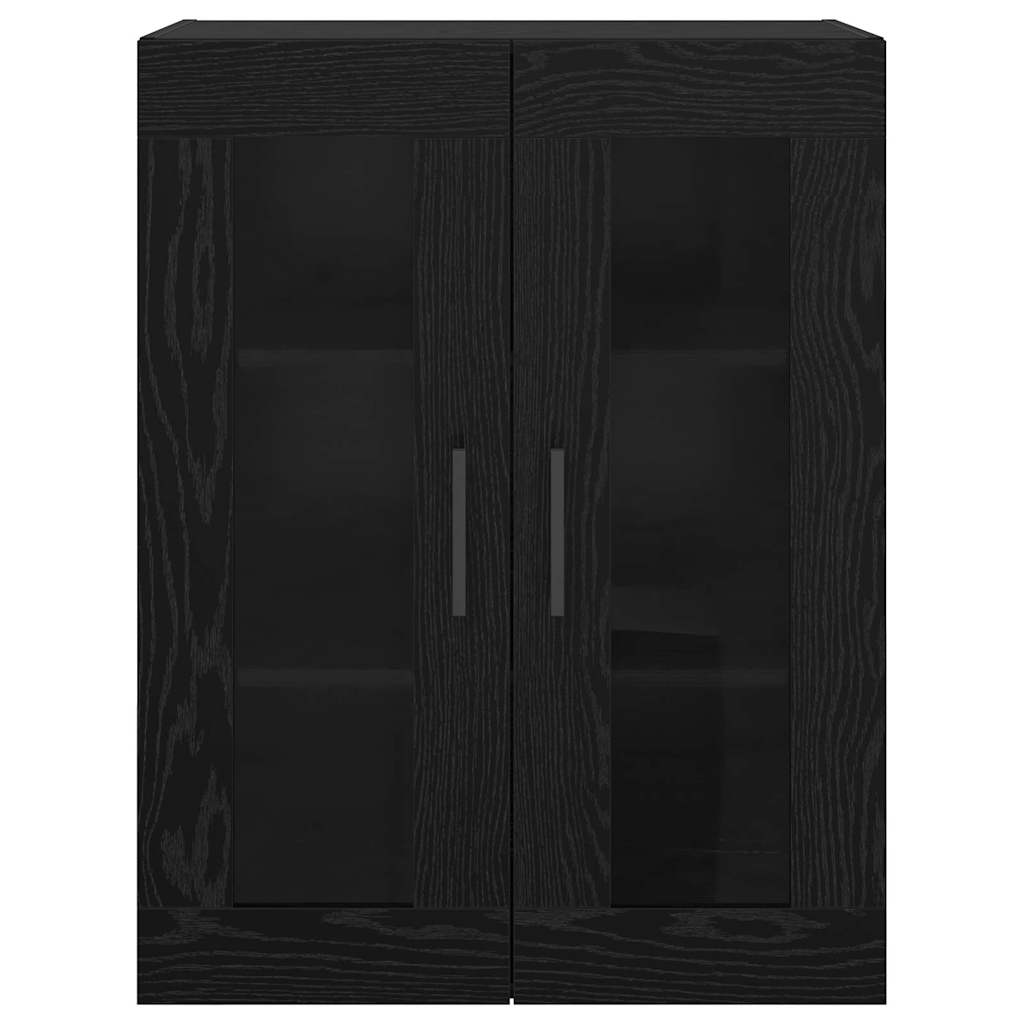 Wall Mounted Cabinet 69,5x34x90 cm Black oak
