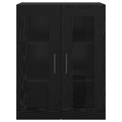 Wall Mounted Cabinet 69,5x34x90 cm Black oak