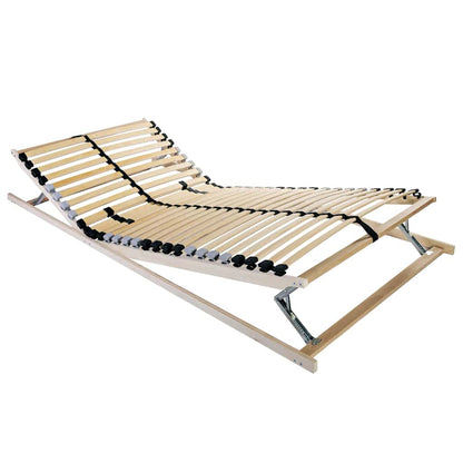 Slatted Bed Base Manual Brown Solid Beech Wood Length 190 cm 70 cm Headrest &footrest (manual)