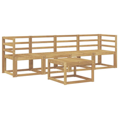 vidaXL Outdoor Sofa Set 5 pcs White Solid Acacia Wood 2