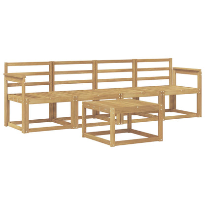 vidaXL Outdoor Sofa Set 5 pcs White Solid Acacia Wood 2