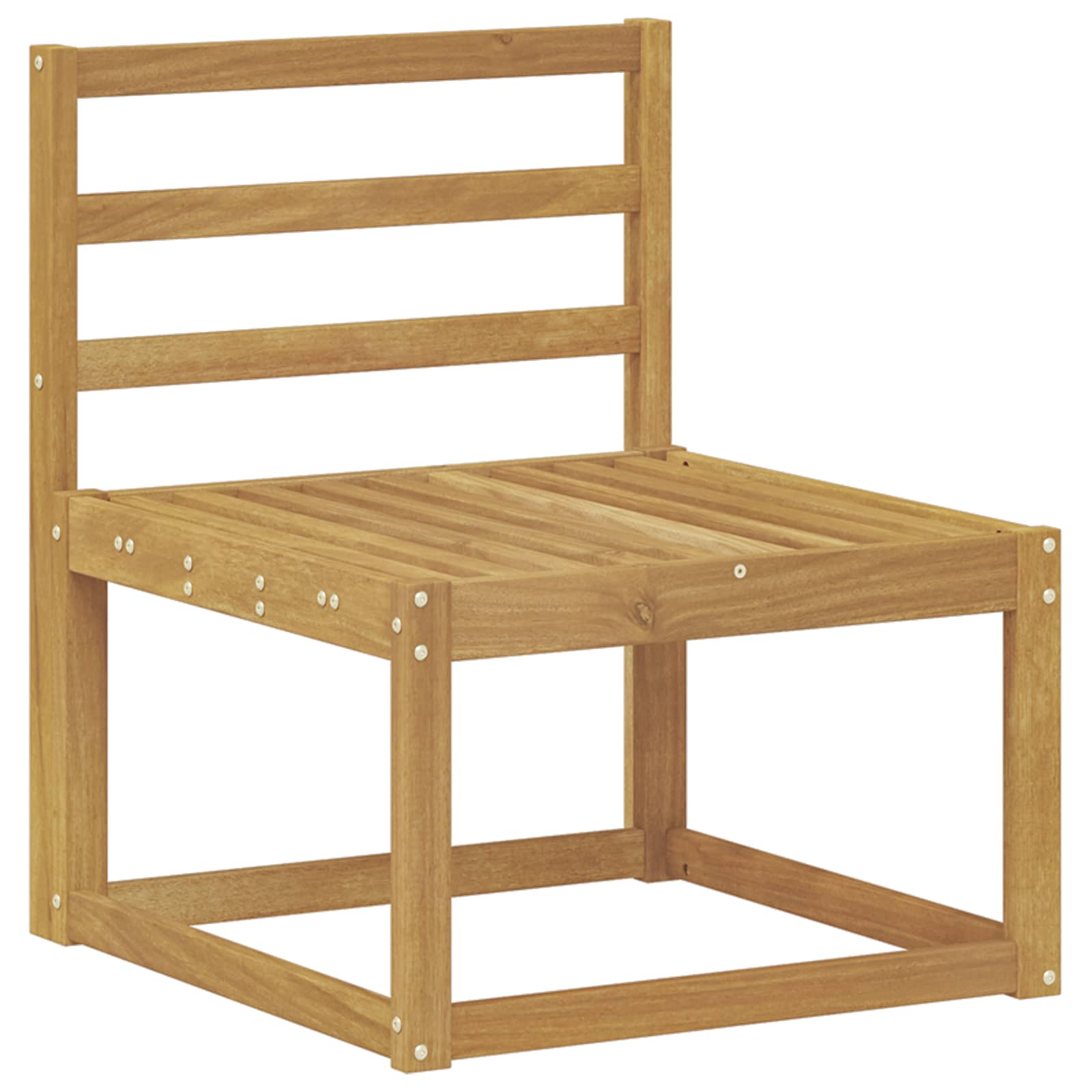 vidaXL Outdoor Sofa Set 5 pcs White Solid Acacia Wood 3