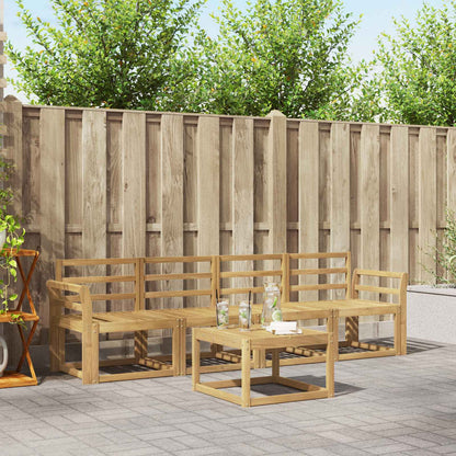 vidaXL Outdoor Sofa Set 5 pcs White Solid Acacia Wood 1