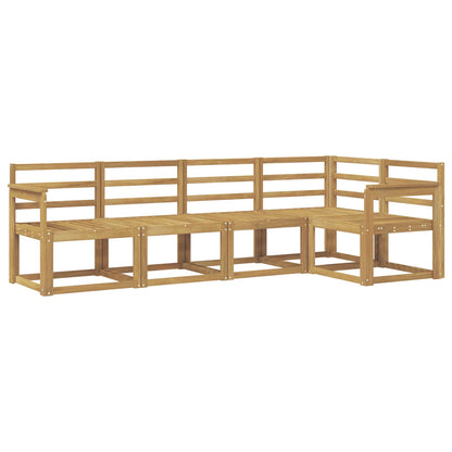 vidaXL Outdoor Sofa Set 5 pcs White Solid Acacia Wood 2