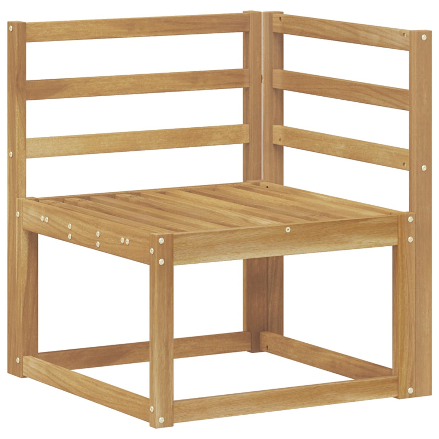 vidaXL Outdoor Sofa Set 5 pcs White Solid Acacia Wood 4