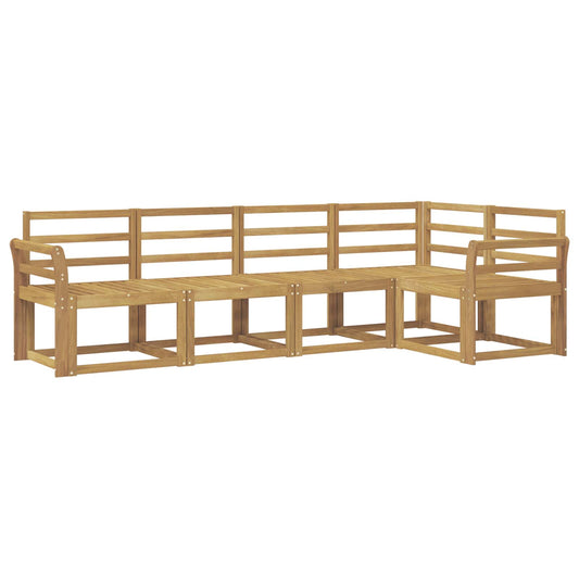 vidaXL Outdoor Sofa Set 5 pcs White Solid Acacia Wood 2