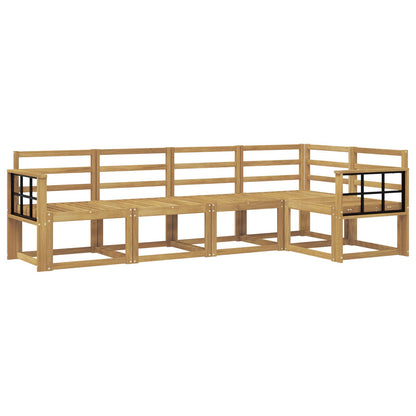 vidaXL Outdoor Sofa Set 5 pcs White Solid Acacia Wood 2