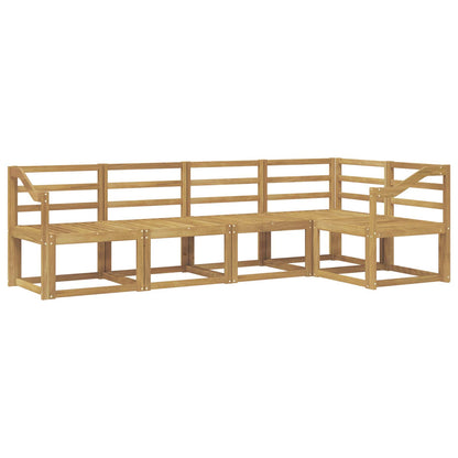 vidaXL Outdoor Sofa Set 5 pcs White Solid Acacia Wood 2