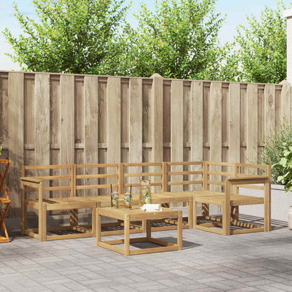 vidaXL Outdoor Sofa Set 6 pcs White Solid Acacia Wood 1