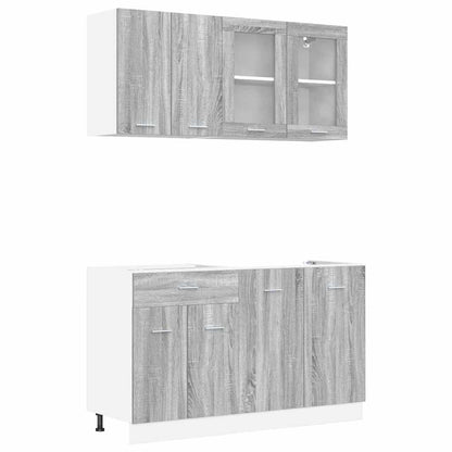 vidaXL Kitchen Unit LYON 4 pcs Grey sonoma Engineered Wood 2