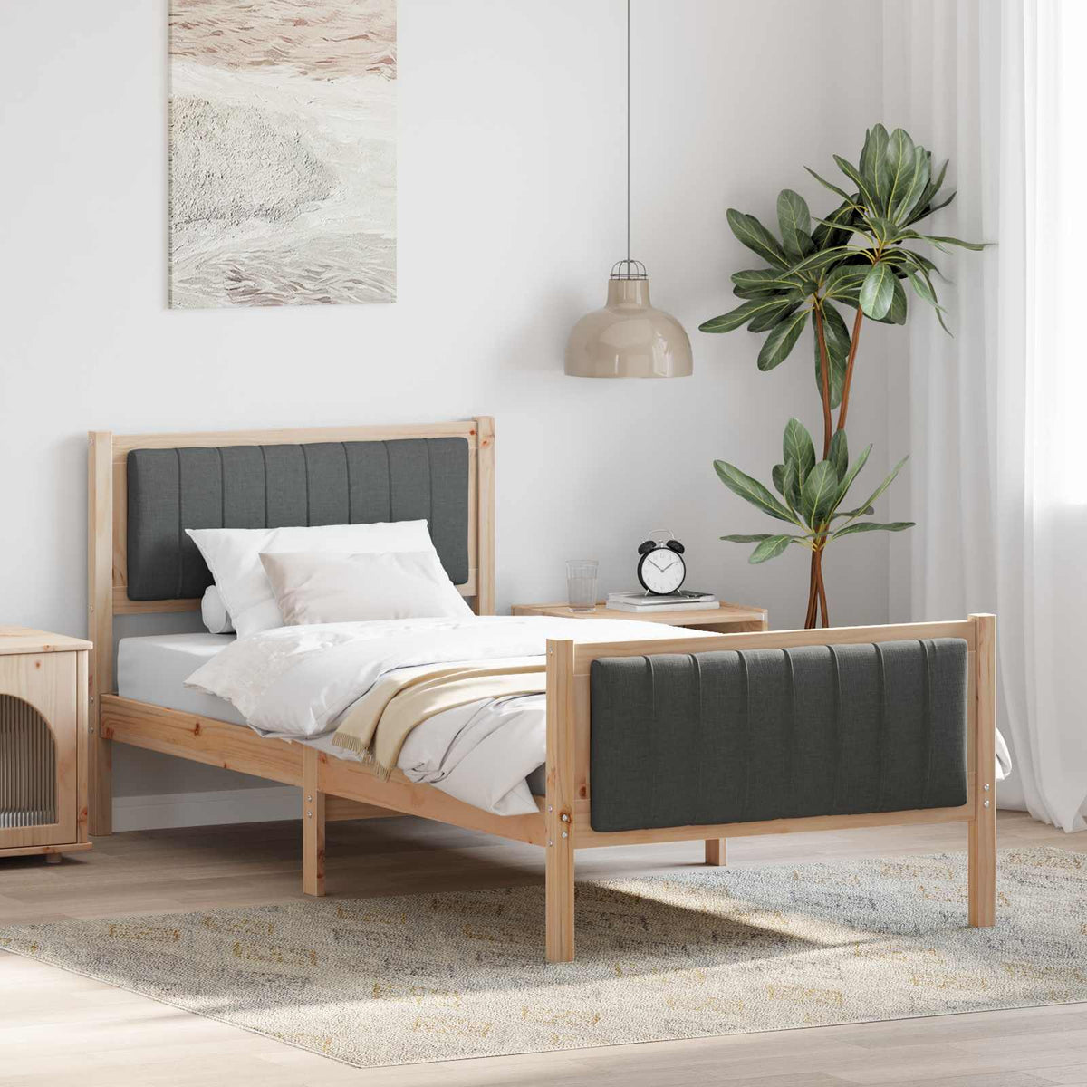 vidaXL Bed frame Solid pine wood