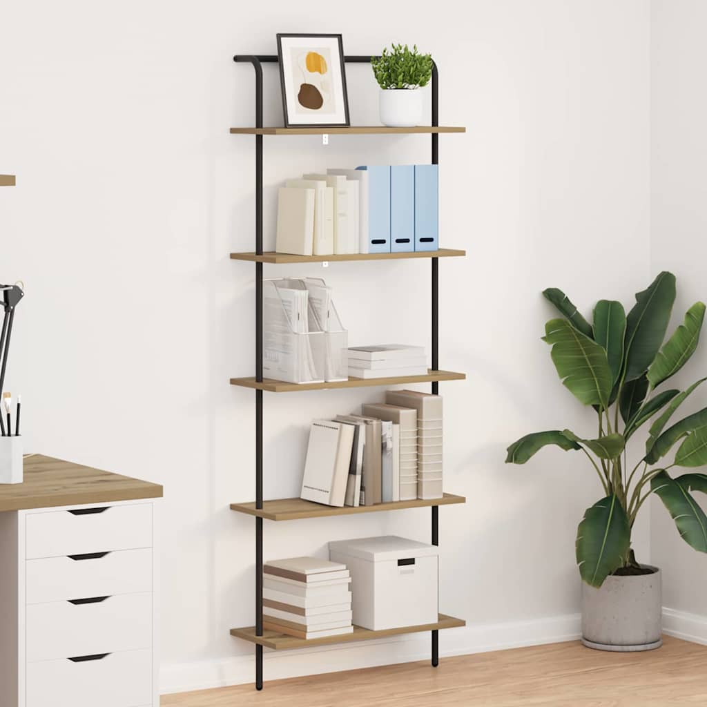 Bookshelf 5-Tier Engineered wood Artisan oak 60 x 24 x 168 cm