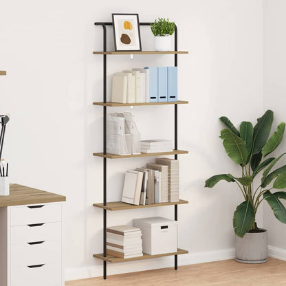 Bookshelf 5-Tier Engineered wood Artisan oak 60 x 24 x 168 cm
