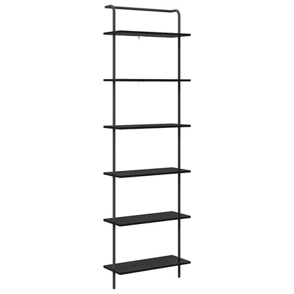 Bookshelf 5-Tier Engineered wood Black oak 60 x 24 x 203 cm