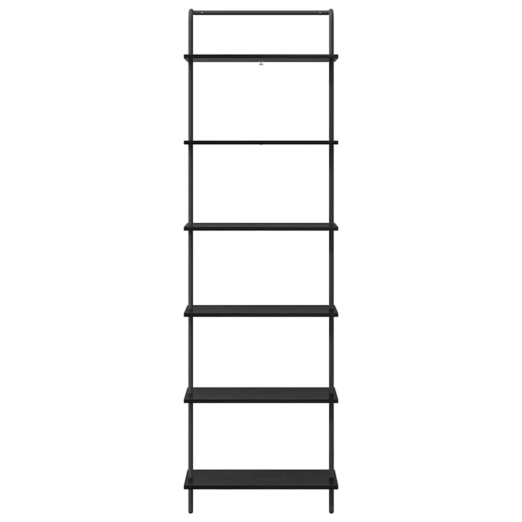 Bookshelf 5-Tier Engineered wood Black oak 60 x 24 x 203 cm