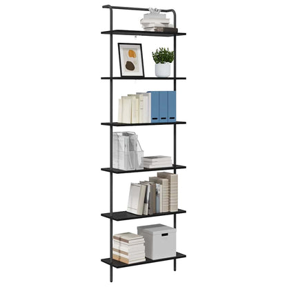 Bookshelf 5-Tier Engineered wood Black oak 60 x 24 x 203 cm
