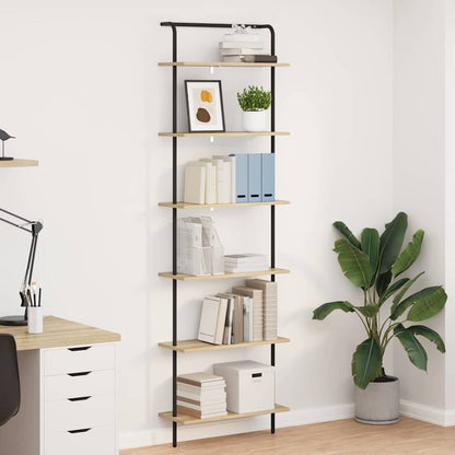 Bookshelf 5-Tier Engineered wood Sonoma oak 60 x 24 x 203 cm