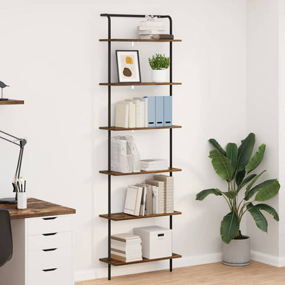 Bookshelf 5-Tier Engineered wood Smoked oak 60 x 24 x 203 cm