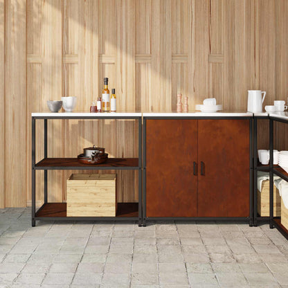 vidaXL Kitchen Storage Set HATTEM 2 pcs Rusty Steel 1