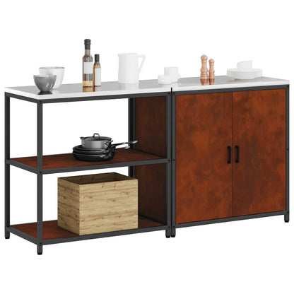 vidaXL Kitchen Storage Set HATTEM 2 pcs Rusty Steel 3