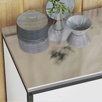 vidaXL Kitchen Storage Set HATTEM 2 pcs White Cold-rolled Steel 5