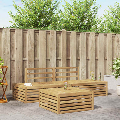 vidaXL 4 pcs Outdoor Sofa Set White 1