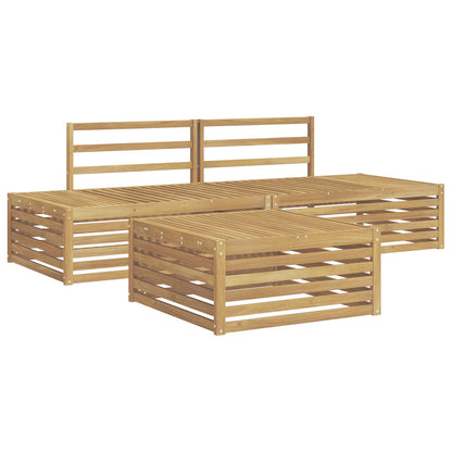 vidaXL 4 pcs Outdoor Sofa Set White 2