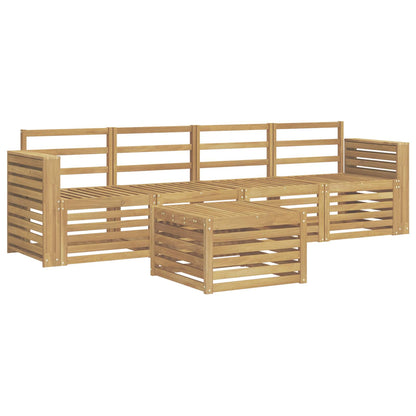vidaXL Outdoor Sofa Set 5 pcs White Solid Acacia Wood 2