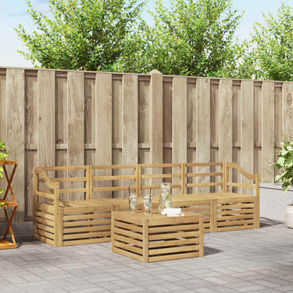 vidaXL Outdoor Sofa Set 5 pcs White Solid Acacia Wood 1