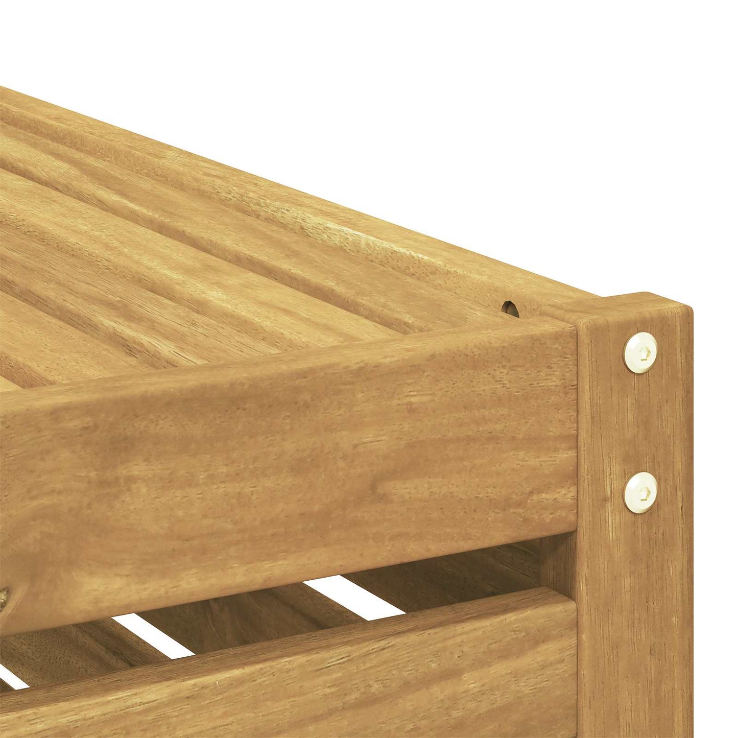 vidaXL Outdoor Sofa Set 4 pcs White Solid Acacia Wood 6