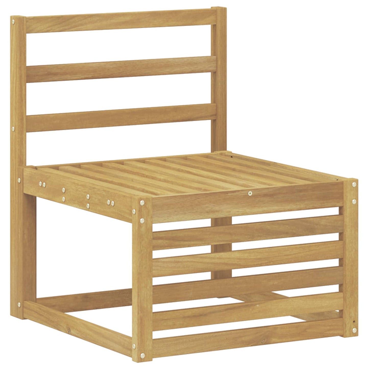 vidaXL Outdoor Sofa Set 4 pcs White Solid Acacia Wood 3