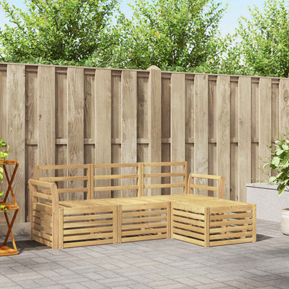 vidaXL Outdoor Sofa Set 4 pcs White Solid Acacia Wood 1