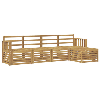 vidaXL Outdoor Sofa Set 5 pcs White Solid Acacia Wood 2