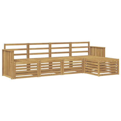 vidaXL Outdoor Sofa Set 5 pcs White Solid Acacia Wood 2