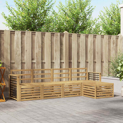 vidaXL Outdoor Sofa Set 5 pcs White Solid Acacia Wood 1