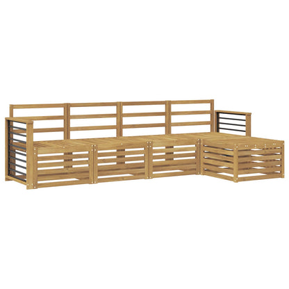 vidaXL Outdoor Sofa Set 5 pcs White Solid Acacia Wood 2