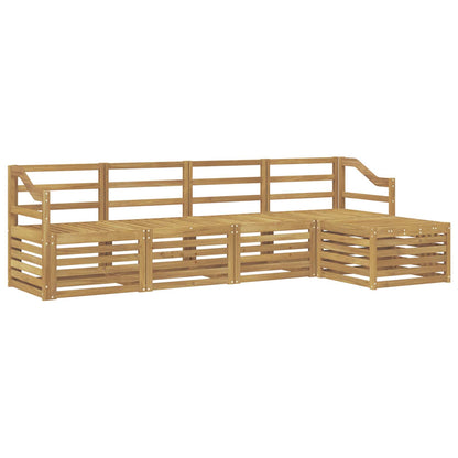 vidaXL Outdoor Sofa Set 5 pcs White Solid Acacia Wood 2